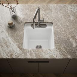 Kohler Park FallsE 21'' top-/undermount single-bowl utility sink - White - image 2