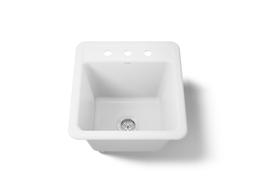 Kohler Park FallsE 21'' top-/undermount single-bowl utility sink - White - image 1