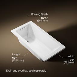Archer 60'' x 30'' drop-in bath - image 3
