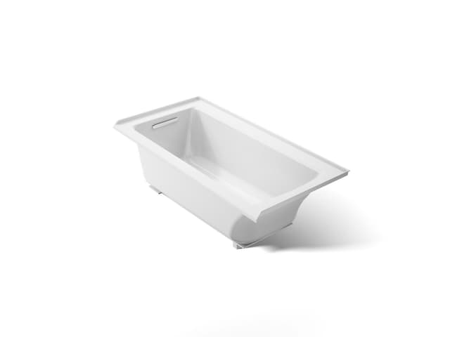 Kohler Archer 60'' x 30'' alcove bath, left drain - White