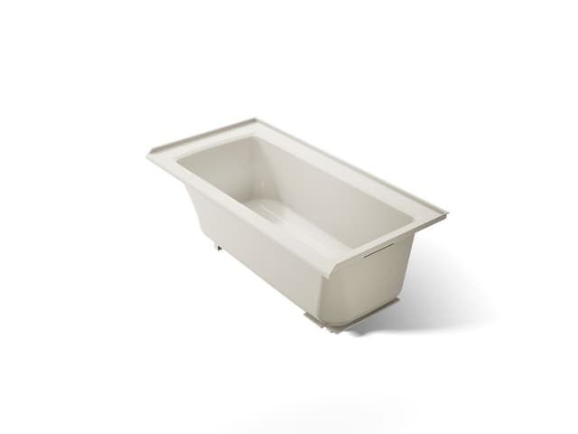 Kohler Archer 60'' x 30'' alcove bath, right drain - Biscuit