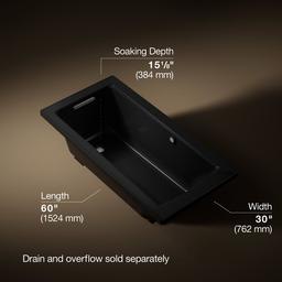 Archer 60'' x 30'' drop-in bath with Bask heated surface - image 3