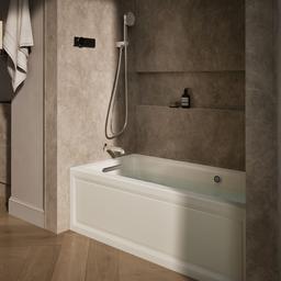 Archer 60'' x 30'' integral apron Heated BubbleMassageE air bath with Bask heated surface and left-hand drain - image 2