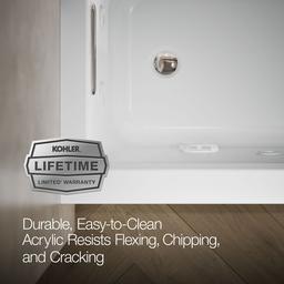 Archer 60'' x 30'' alcove heated whirlpool bath, left drain - image 7