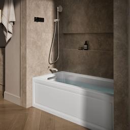 Archer 60'' x 30'' alcove whirlpool bath with Bask heated surface, left drain - image 2