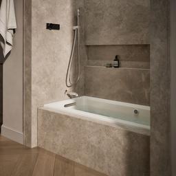 Archer 60'' x 30'' alcove whirlpool bath with Bask heated surface, left drain - image 2