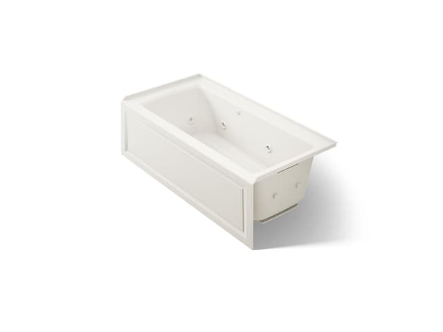 Kohler Archer 60'' x 30'' alcove whirlpool bath with Bask heated surface, right drain - Biscuit