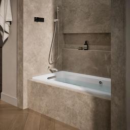 Archer 60'' x 30'' alcove Heated BubbleMassageE air bath and whirlpool, left drain - image 2