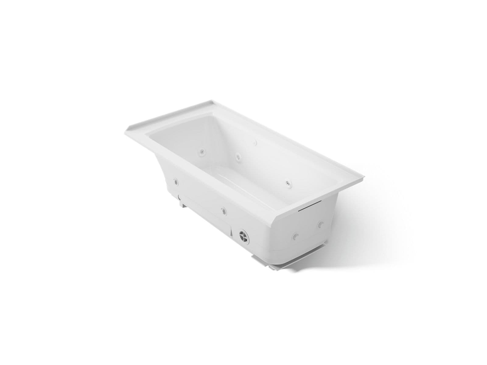Kohler Archer® 60" x 30" alcove Heated BubbleMassage™ air bath and whirlpool, right drain by Kohler