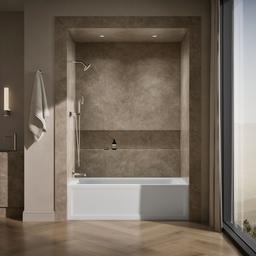 Archer 66'' x 32'' alcove bath, left drain - image 4