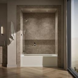 Archer 66'' x 32'' alcove bath, left drain - image 4