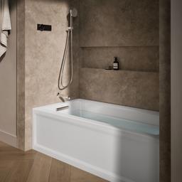 Archer 66'' x 32'' alcove bath with Bask heated surface, left drain - image 2