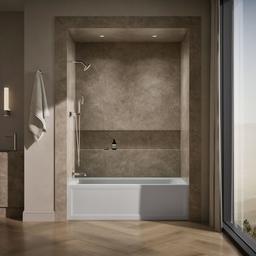 Archer 66'' x 32'' alcove bath with Bask heated surface, left drain - image 4