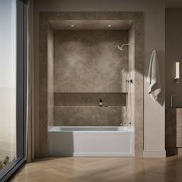 Archer 66'' x 32'' alcove bath, right drain - image 4