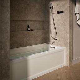 Archer 66'' x 32'' alcove bath, right drain - image 2