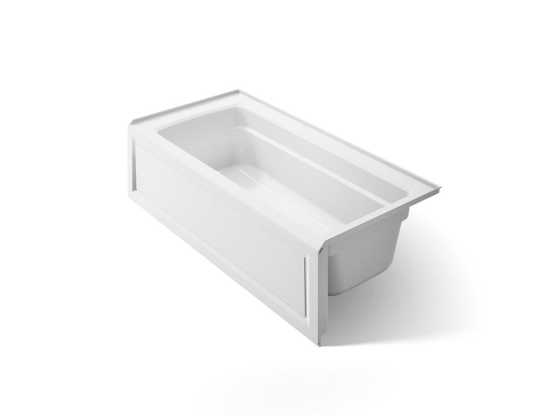 Archer 66'' x 32'' alcove bath with Bask heated surface, right drain by Kohler