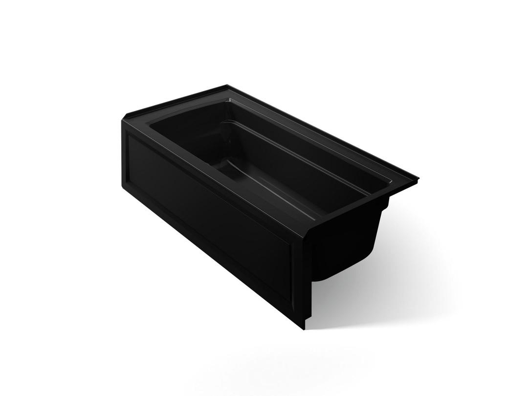 Archer 66'' x 32'' alcove bath with Bask heated surface, right drain by Kohler