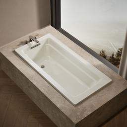 Archer 66'' x 32'' drop-in bath with Bask heated surface - image 2