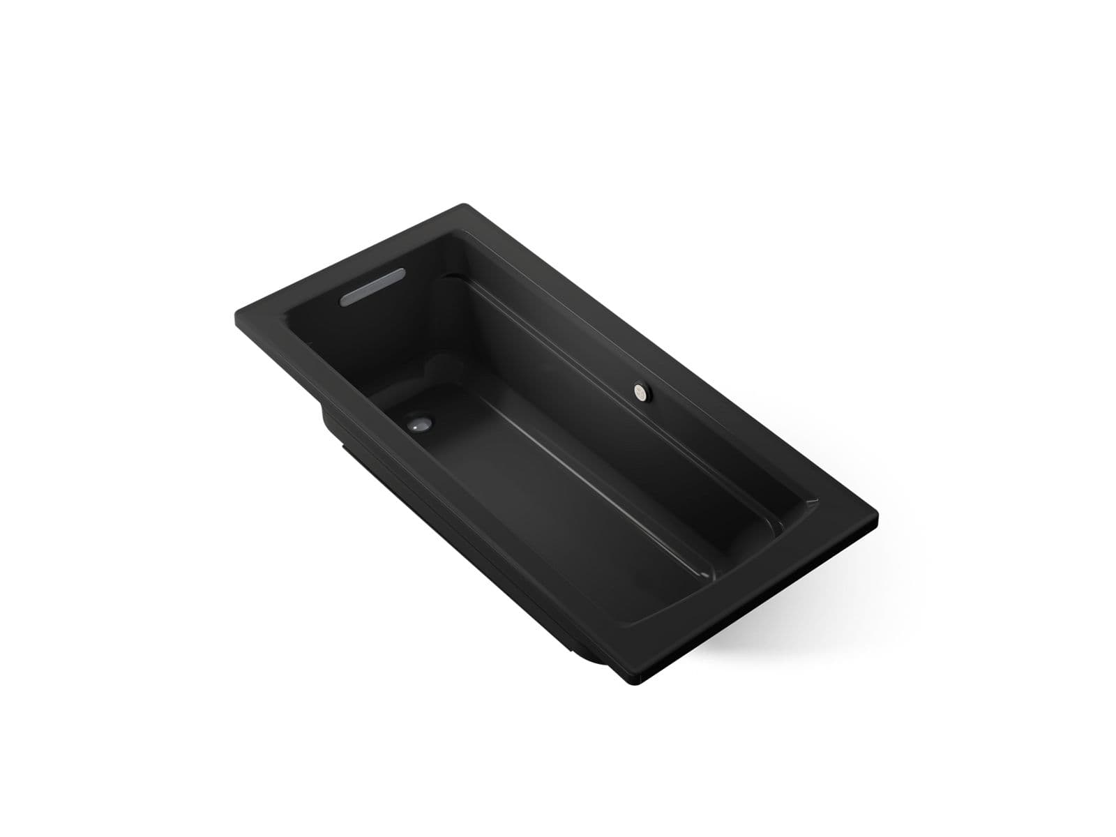 Kohler Archer 66'' x 32'' drop-in Heated BubbleMassageE air bath - Black by Kohler