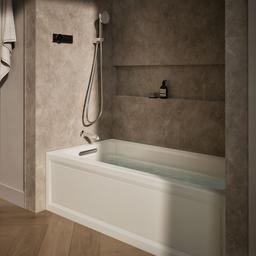 Archer 66'' x 32'' alcove Heated BubbleMassageE air bath, left drain - image 2