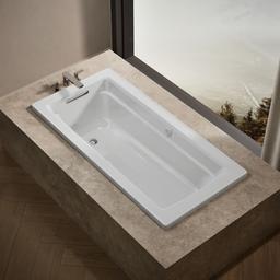 Archer 66'' x 32'' drop-in Heated BubbleMassageE air bath with Bask heated surface - image 2