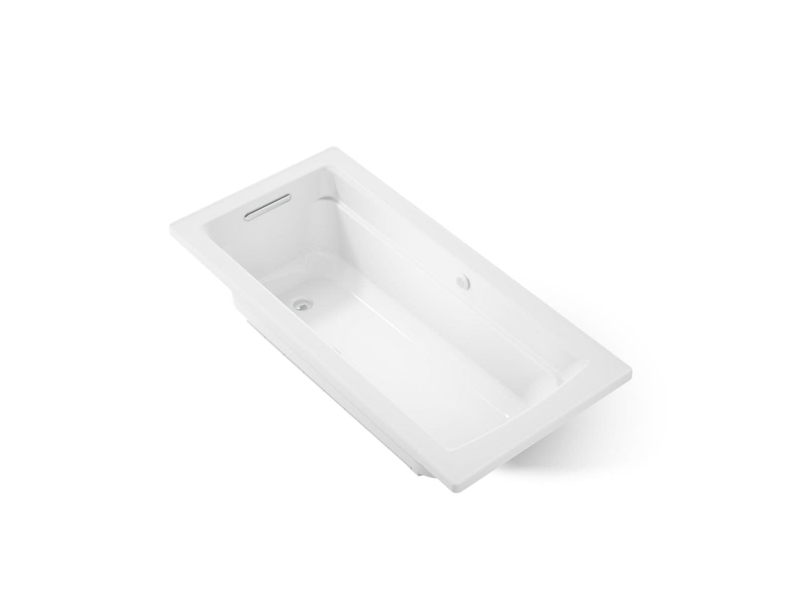 Kohler Archer® 66" x 32" drop-in Heated BubbleMassage™ air bath with Bask® heated surface by Kohler
