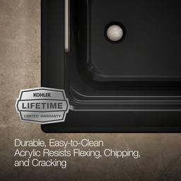 Archer 66'' x 32'' drop-in Heated BubbleMassageE air bath with Bask heated surface - image 9