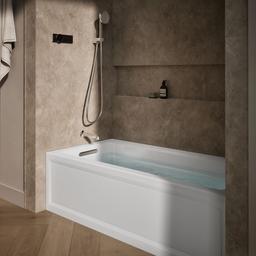 Archer 66'' x 32'' integral apron whirlpool with integral flange and left-hand drain - image 2