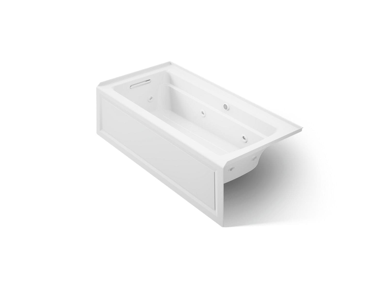 Kohler Archer 66'' x 32'' alcove whirlpool bath with Bask heated surface, left drain - White by Kohler