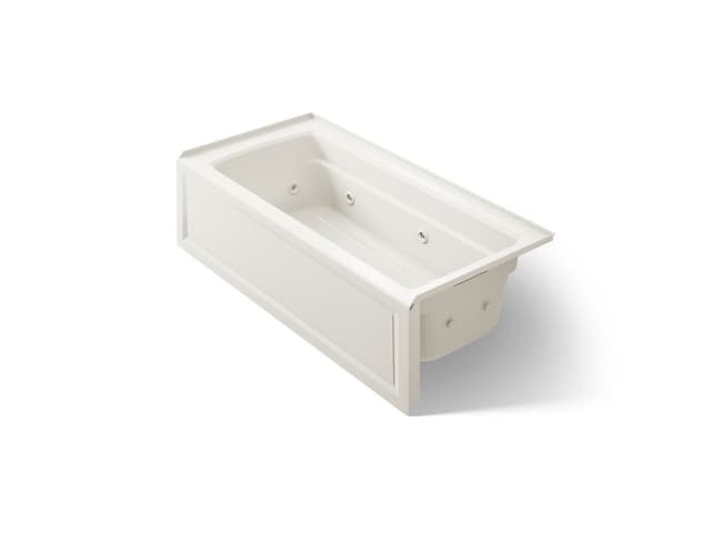 Kohler Archer 66'' x 32'' alcove heated whirlpool, right drain - Biscuit