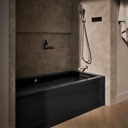 Archer 66'' x 32'' alcove whirlpool bath with Bask heated surface, right drain - image 2