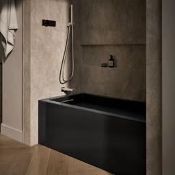 Kohler Underscore 60'' x 30'' alcove bath, left drain - Black - image 2