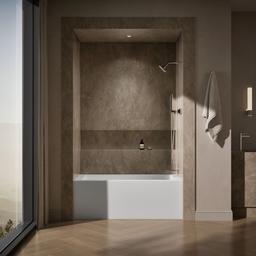 Kohler Underscore 60'' x 30'' alcove bath right drain - White - image 4