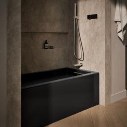 Kohler Underscore 60'' x 30'' alcove bath right drain - Black - image 2