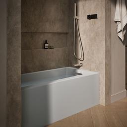 Kohler Underscore 60'' x 30'' alcove bath right drain - Ice Grey - image 2