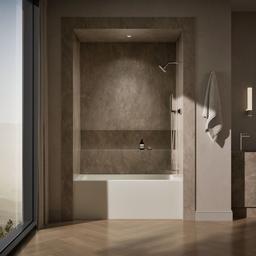 Kohler Underscore 60'' x 30'' alcove bath right drain - Biscuit - image 4