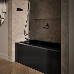 Kohler Underscore 60'' x 32'' alcove bath, left drain - Black - image 2