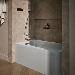 Kohler Underscore 60'' x 32'' alcove bath, left drain - Ice Grey - image 2