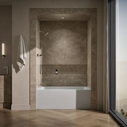 Kohler Underscore 60'' x 32'' alcove bath, left drain - Ice Grey - image 4