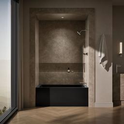 Kohler Underscore 60'' x 32'' alcove bath right drain - Black - image 4