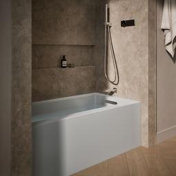 Kohler Underscore 60'' x 32'' alcove bath right drain - Ice Grey - image 2