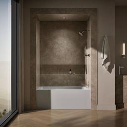 Kohler Underscore 60'' x 32'' alcove bath right drain - Ice Grey - image 4