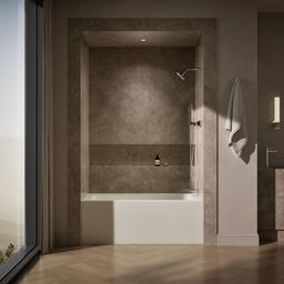 Kohler Underscore 60'' x 32'' alcove bath right drain - Biscuit - image 4