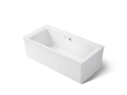Kohler Stargaze 72'' x 36-1/4'' freestanding Heated BubbleMassageE air bath with Bask heated surface and straight shroud - White - image 1