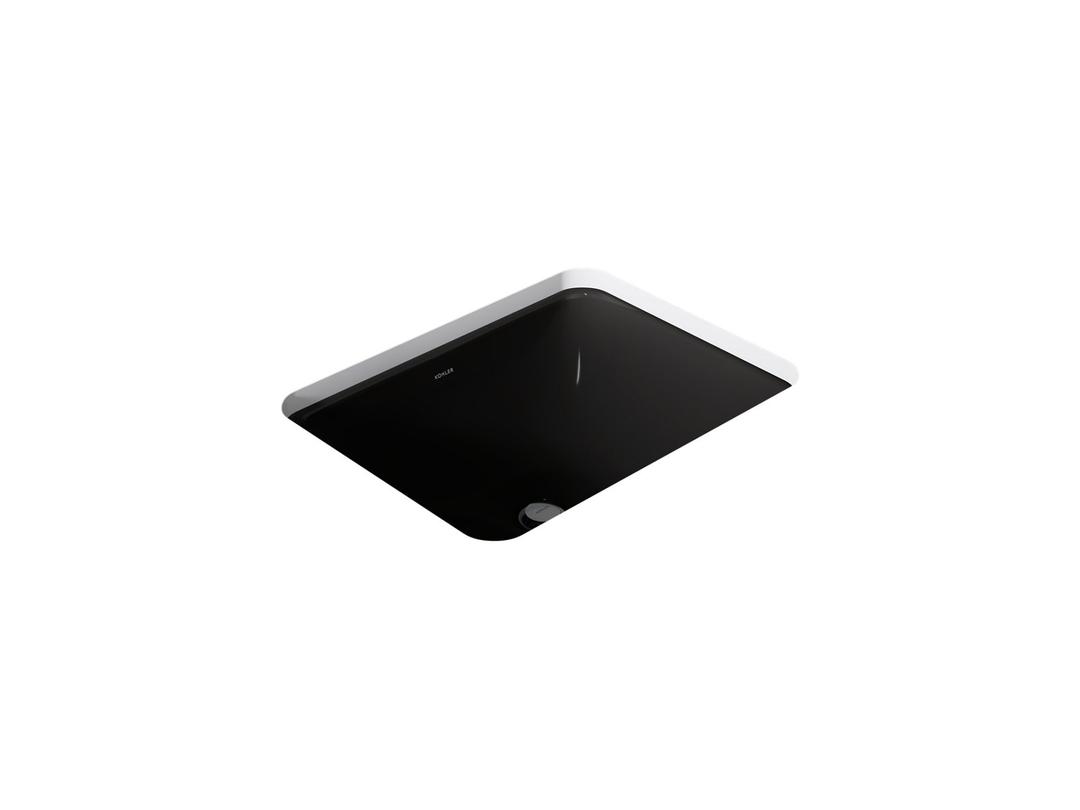 Kohler Caxton 20-1/2'' rectangular undermount bathroom sink - Black by Kohler