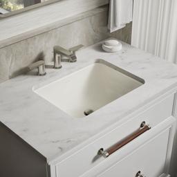 Kohler Caxton 20-1/2'' rectangular undermount bathroom sink - Biscuit - image 2