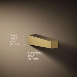 Kohler Honesty Wall-mount bath spout - Vibrant Brushed Moderne Brass - image 3