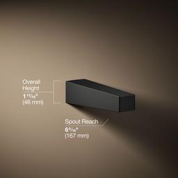 Kohler Honesty Wall-mount bath spout - Matte Black - image 3