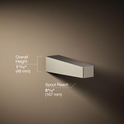 Kohler Honesty Wall-mount bath spout - Vibrant Brushed Nickel - image 3