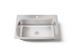 Kohler VerseE 33'' top-mount single-bowl kitchen sink - Stainless Steel - image 1